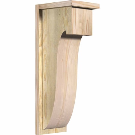 Del Monte Rough Sawn Corbel W/Backplate, Douglas Fir, 8W X 10D X 26H